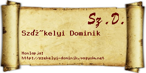 Székelyi Dominik névjegykártya