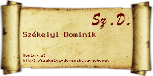 Székelyi Dominik névjegykártya