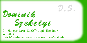 dominik szekelyi business card